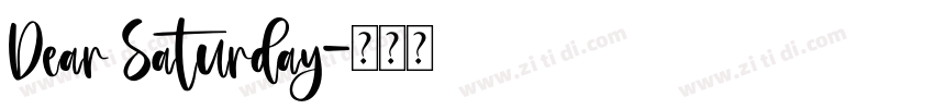 Dear Saturday字体转换